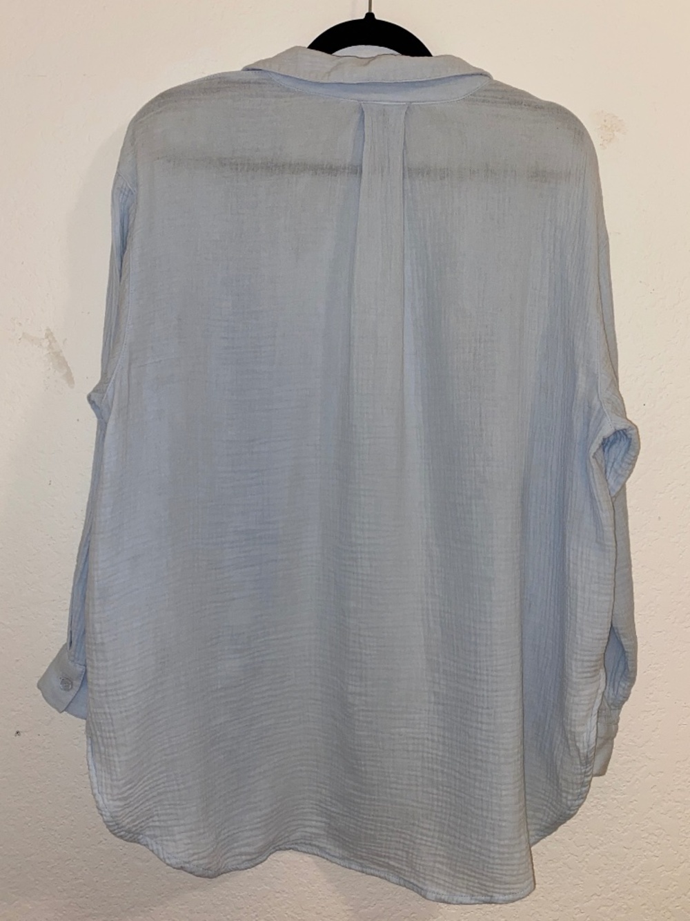Lulus Blue Button-Up Top - Picture 7 of 12